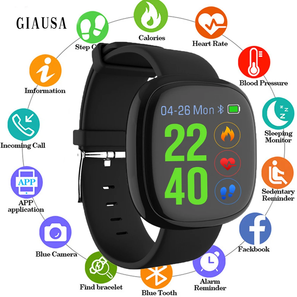 

2019 Blood Pressure Bluetooth Connectivity Smart Watch Clock Waterproof Swim Heart Rate Smartwatch Fitness Watch For Android iOS