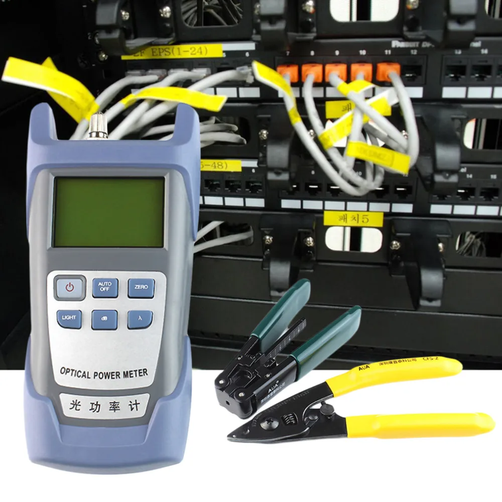 

Wholesale 15pcs/set FTTH Fiber Optic Tool Kit with FC-6S Fiber Cleaver and 5km Visual Fault Locator Fiber Stripper