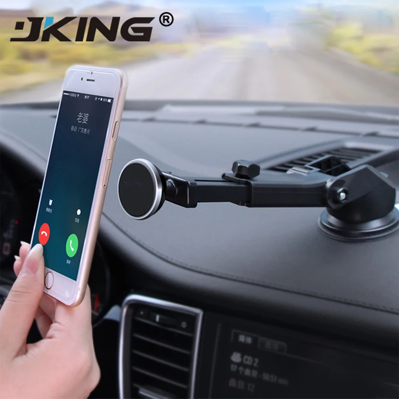 JKING Телескопический автомобильный держатель телефона для iPhone X 8 Автомобильный лобовое стекло приборная панель крепление Магнитный держате... JKING Телескопический автомобильный держатель телефона для iPhone X 8 Автомобильный лобовое стекло приборная панель крепление Магнитный держате...