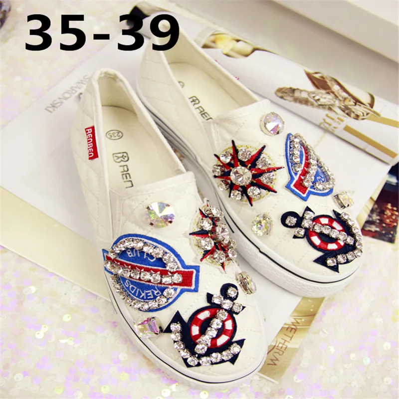 

Outdoor soft bottom new hand-studded hand-stitched navy cloth stickers thick-bottomed casual lazy canvas shoes