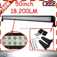 50inch 288W 18,200LM 10~30V,LED working bar,led bar light!Wrangler daytime light,Cherokee,Comanche,commander,compass,Liberty