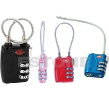 TSA 719 Reajustable de 3 Dígitos Combinación de Viaje Equipaje Maleta Lock Candado 4 Color