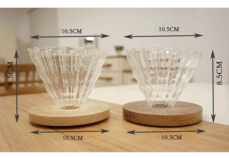 Glass Coffee Dripper, Size 02, Wood (6)