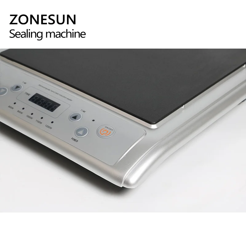 ZONESUN 220 V электромагнитный индукционный уплотнитель алюминиевый машина для склеивания фольги для пластик и стекло бутылки крышка PP, PE, PS 20-130 мм