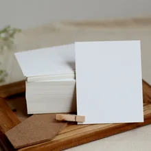 Деревянная бумага белая Пустая карточка DIY рукописная открытка 350 г пустая плотная бумага
