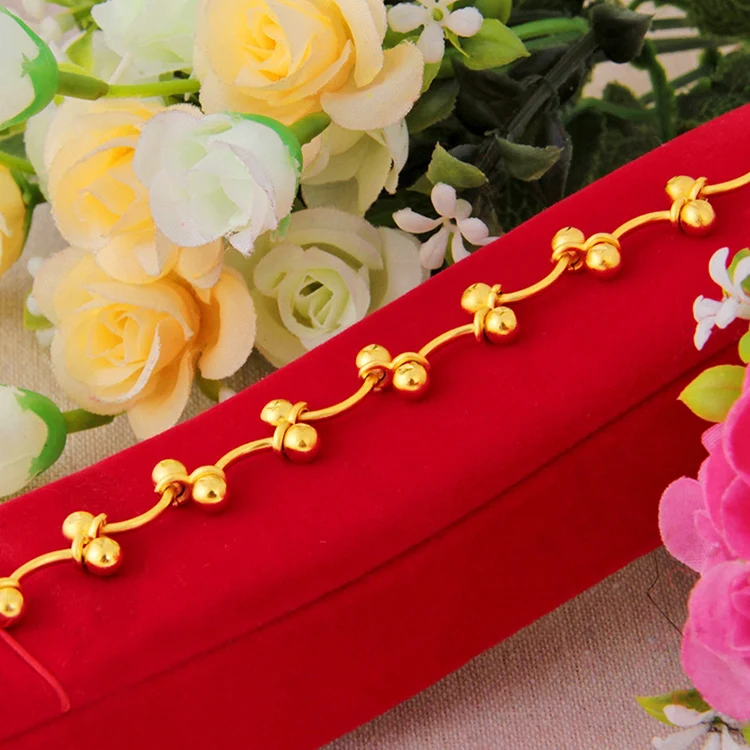 Vietnam Sand Gold Bracelet Fashion Beaded Bracelet Gold Bracelet Wedding Jewelry for Women