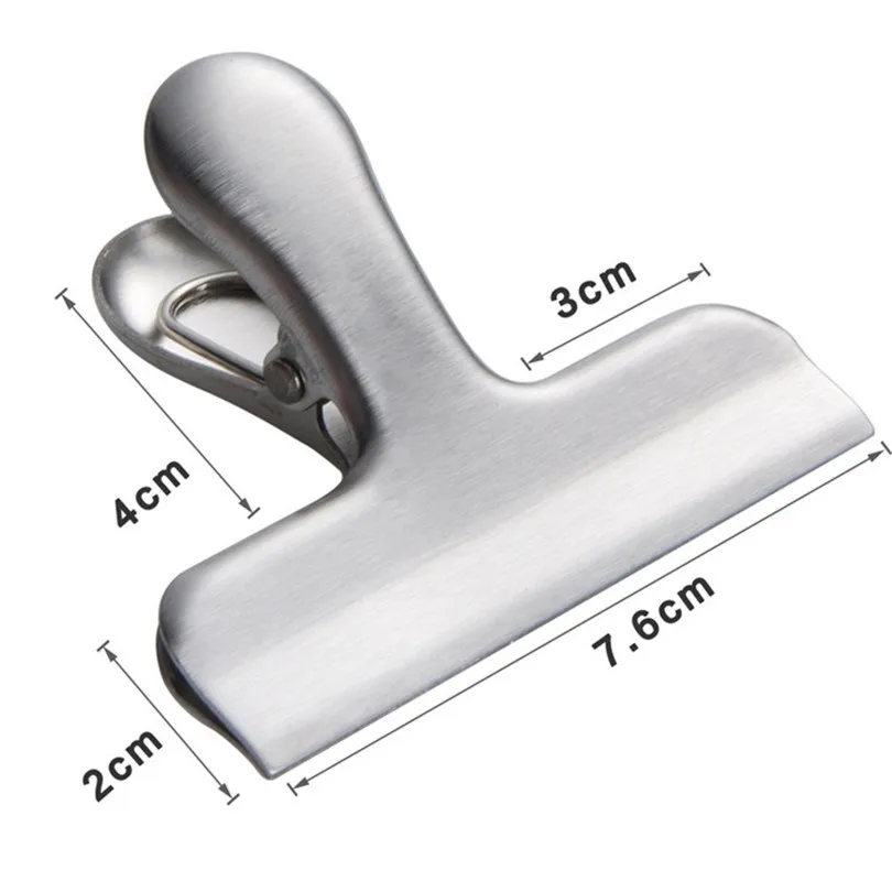 Food Storage Bag Clips Stainless Steel Chip Bag Clips 234 inch width Durable Food Clip Kitchen Storage 2019 new #3f25 (6)