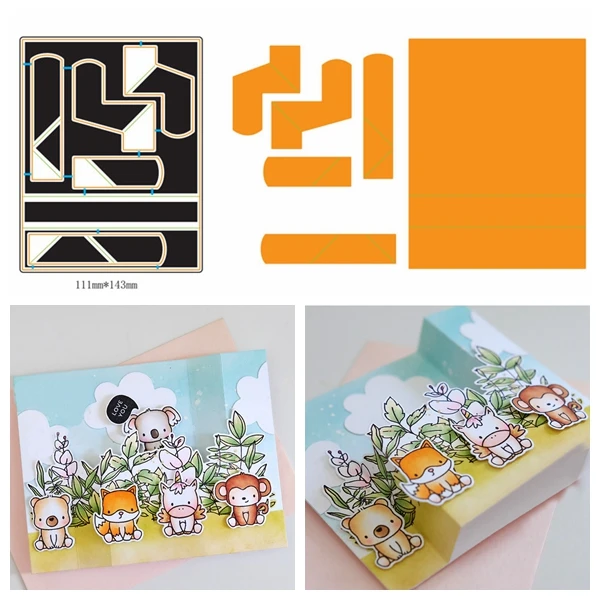

Surprise Cards Metal Cutting Die Silver Stencil For Diy Scrapbooking Template Paper Cards Handcrafts New Embossing Decor 2019