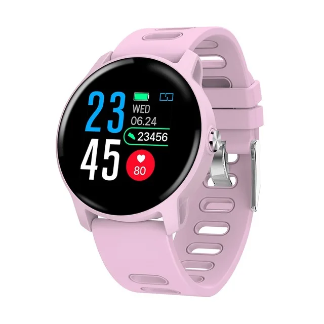 SANDA Смарт часы IP68 водонепроницаемый закаленное стекло фитнес-трекер умные часы для мужчин и женщин монитор сердечного ритма Спорт reloj inteligente - Цвет: Розовый
