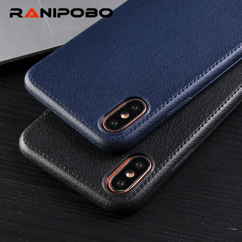 Litchi Pattern PU Leather Phone Case For iPhone X Cases Soft TPU Back Cover For iPhoneX Capa Coque