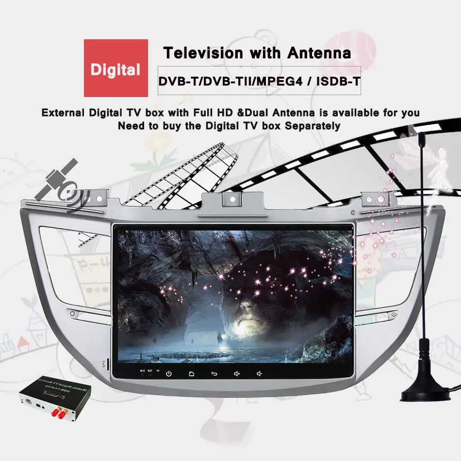 Cheap 2 din Android 9.0 car dvd gps radio stereo 2 din for Hyundai IX35 Tucson 2015 2016 17 2018 Car audio TV gps Sat Navi dvd Player 12