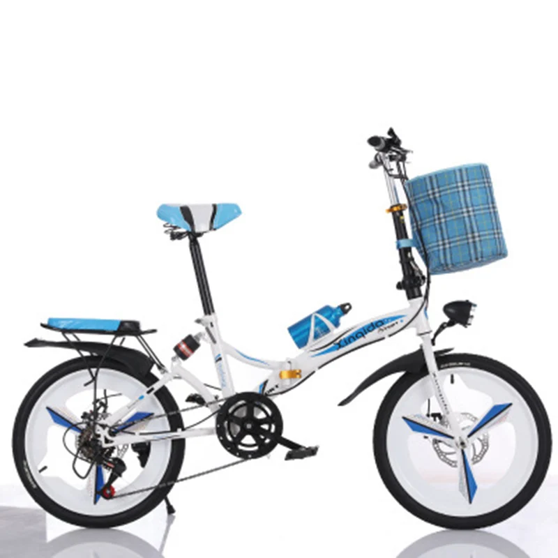 Sale Folding Bike 20 Inch Shock Absorber Speed Shift Mesh Disc Brake Adult Male And Female Ultra-Light Student Portable Small Bicycle 4