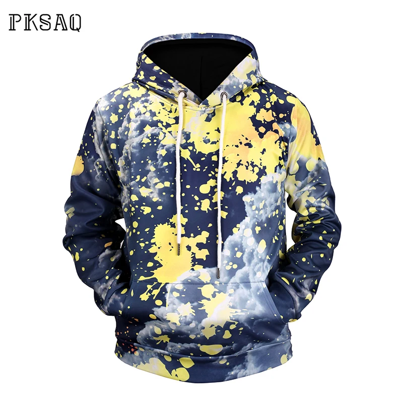 3D Print Pullover Hoodies Men 2018 Spring Autumn Fashion