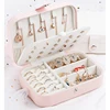 Korean Style Small Travel Jewelry Storage Box Girl Multi-function Portable Leather Earrings Ring Jewelry Box Necklace Organizer ► Photo 3/6