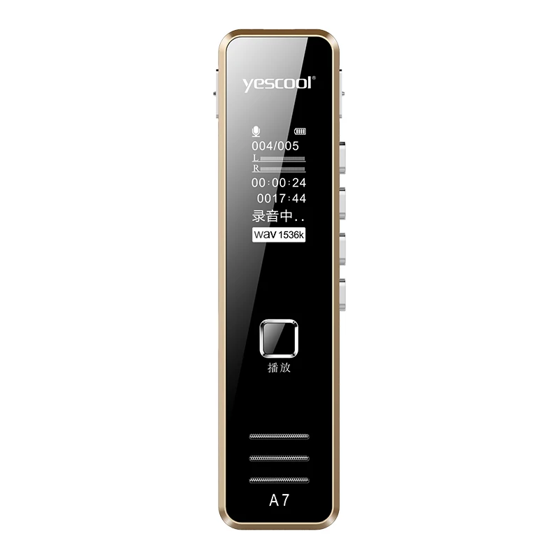 Metal Mini Digital Audio Voice Recorder - Yescool A7 8/16/32GB, Denoise, Lossless, Portable Dictaphone, Recording MP3 Player image 2