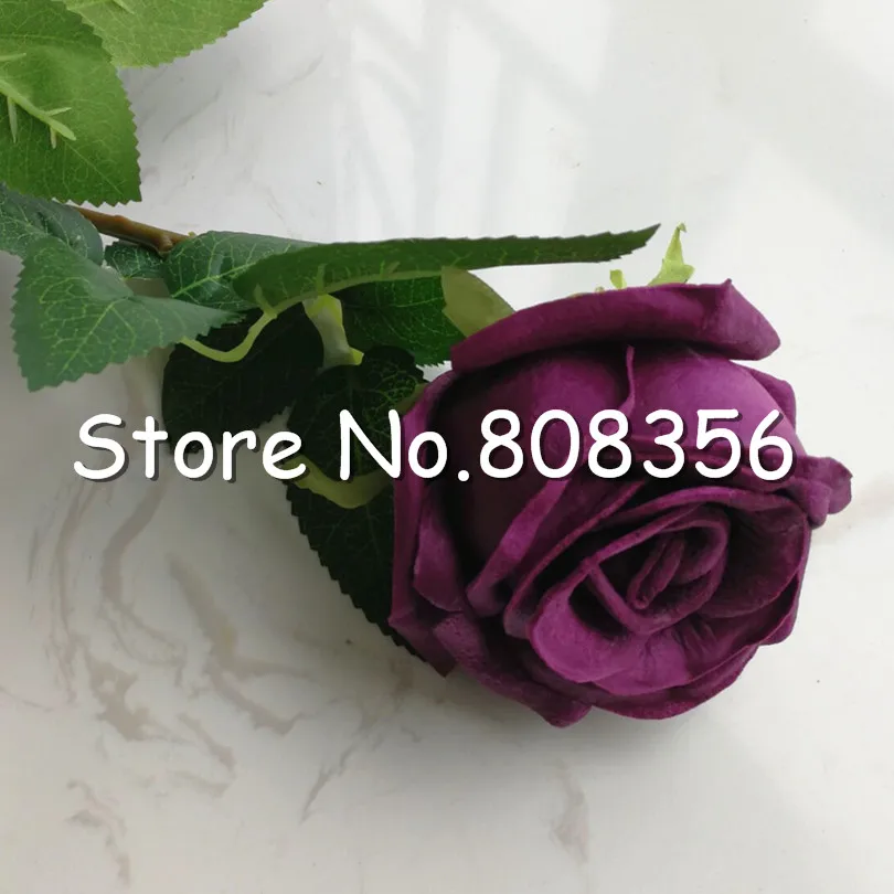 One Real Touch Роза Имитация Поддельные естественный вид цветок PU розы 60 см для Свадебная вечеринка искусственные декоративные цветы 7 цветов - Цвет: 006