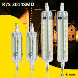 Новый AC 110 В R7S Свет 3014 SMD силиконовые лампы энергосберегающие Bombillas светодиодов 10 Вт 15 Вт J78 j108 заменить галогенные Домашний Декор