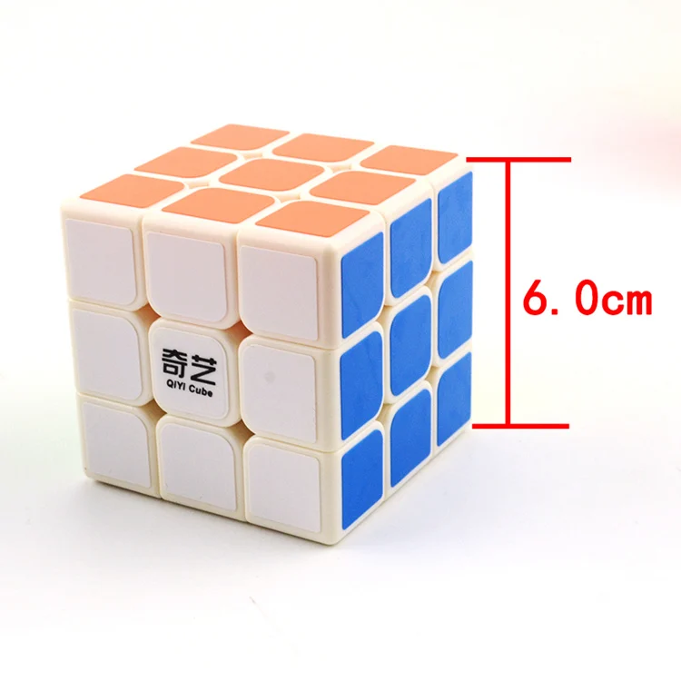 3x3x3 Magic Cube Profissional конкурс скорость Neo Cubo Magico Rubiksed ПВХ наклейки Головоломка Куб Прохладный игрушечные лошадки для детей и взрослых - Цвет: 6cm White Sticker