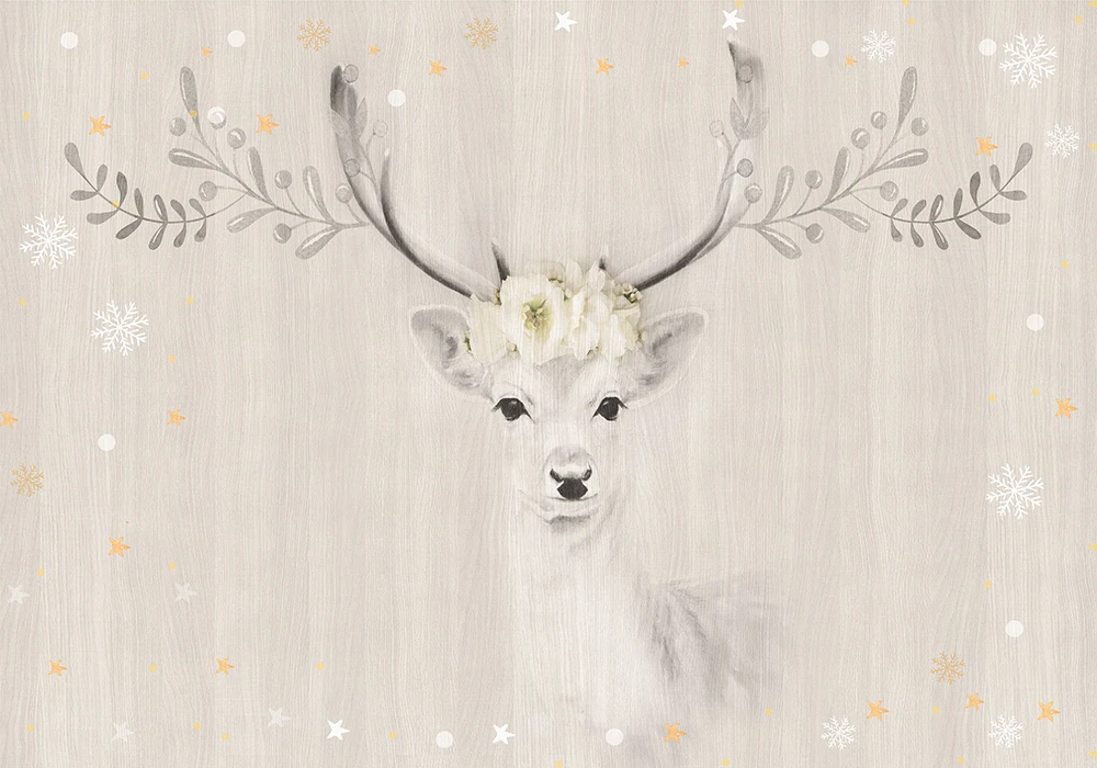 Custom 3d wallpaper American retro Mori pastoral elk hand painted watercolor floral wall - Silk waterproof material Custom 3d wallpaper American retro Mori pastoral elk hand painted watercolor floral wall - Silk waterproof material