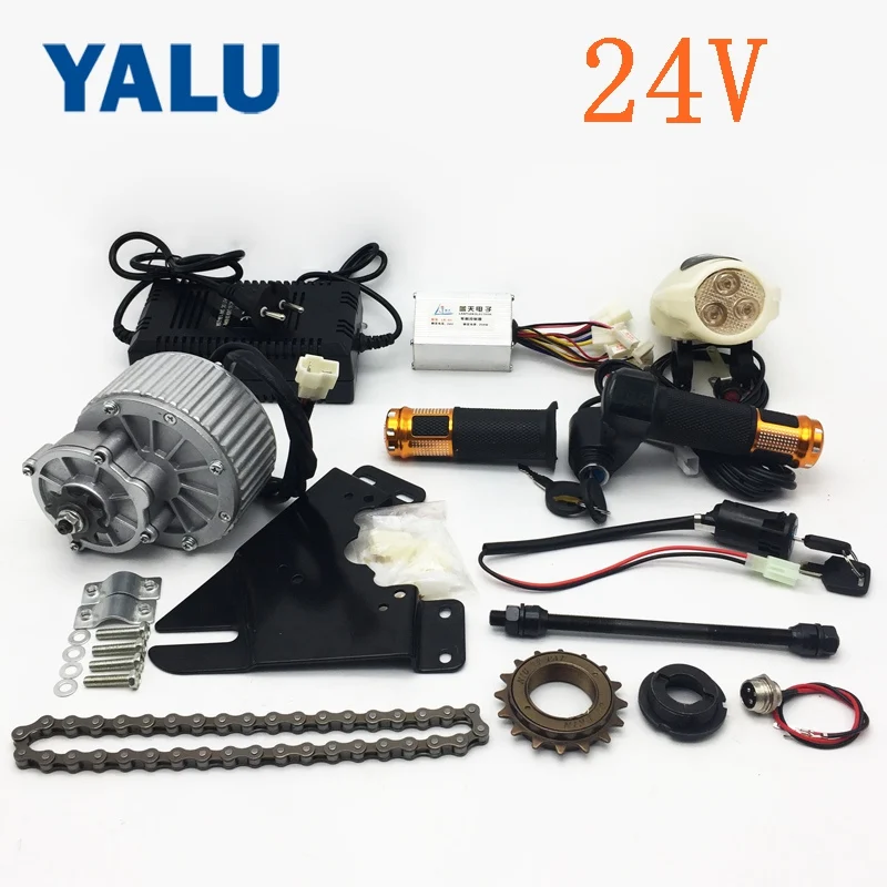 YALU 24 в 450 Вт усиленный силовой комплект для переоборудования электрического велосипеда MY1018 горный электровелосипед мотор Набор для литиевой батареи скутер велосипед - Цвет: with Twist Throttle