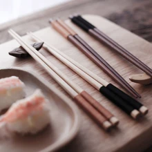 Японский стиль Zakka креативные Viantage дерево CHOPSTICKS с хлопковой нитью деревянные столовые приборы одна пара рисовые палочки для суши 22,5 см