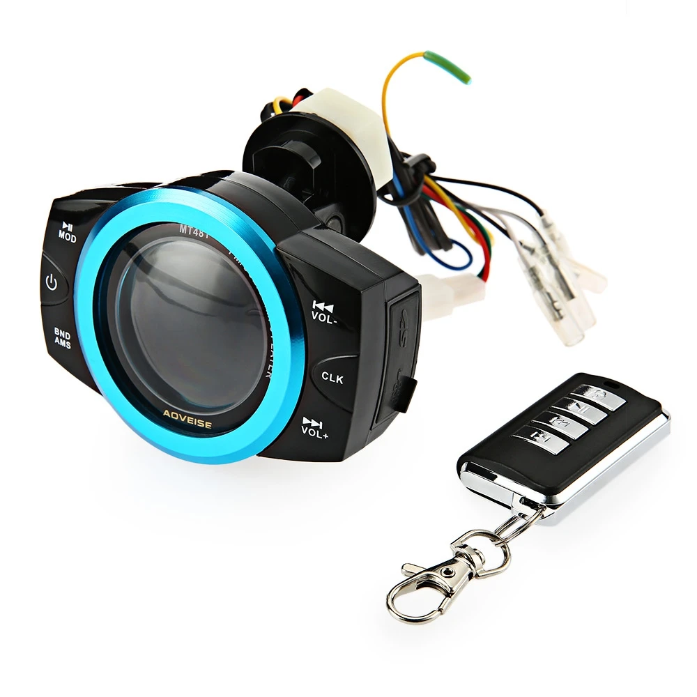 

AOVEISE MT481 Motorcycle MP3 Player Waterproof Audio Radio Sound Music Player Anti-theft Alarm Screen Display Support FM USB S
