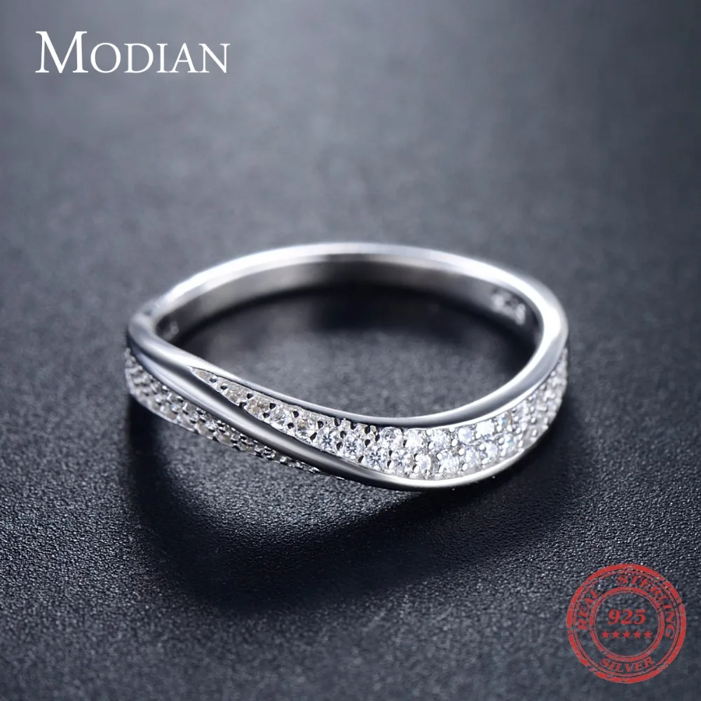 Modian Solid 925 серебристый неправильной формы Новое модное составное кольцо на палец