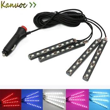 

4pcs/lot Car styling Car Interior Kit Floor Foot Decoration LED Atmosphere Light Lamp For Ford For Mazda Kia VW Honda civic