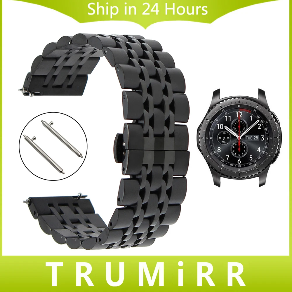 Prix pour 22mm Bracelet En Acier Inoxydable + Goupilles de Dégagement Rapide pour Samsung Gear S3 Classique Frontière Montre Bracelet Bande Lien Bracelet Prix pour 22mm Bracelet En Acier Inoxydable + Goupilles de Dégagement Rapide pour Samsung Gear S3 Classique Frontière Montre Bracelet Bande Lien Bracelet