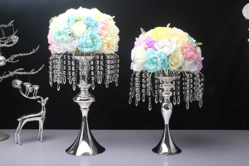 

Free shipping exquisite small crystal candle holders, wedding decoration home furnishing party hotel preferred