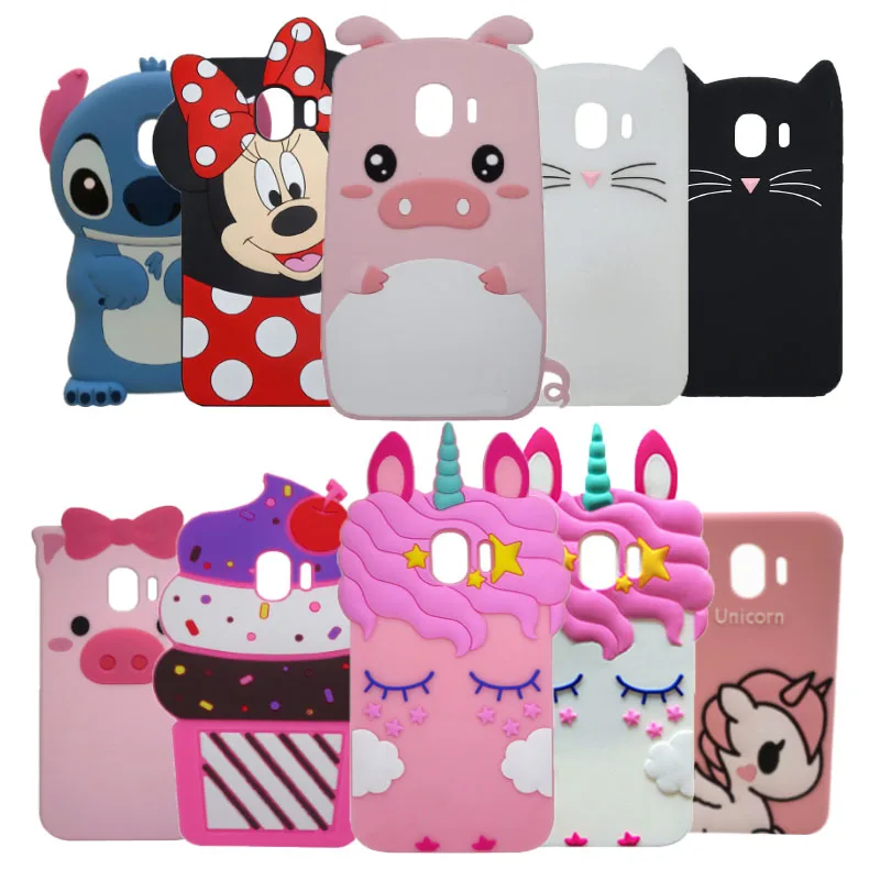 

3D unicorn Cat Cute Cartoon Case For Samsung Galaxy J6 Case Silicone For Samsung Galaxy J4 J6 J8 2018 J400F Version Coque fundas