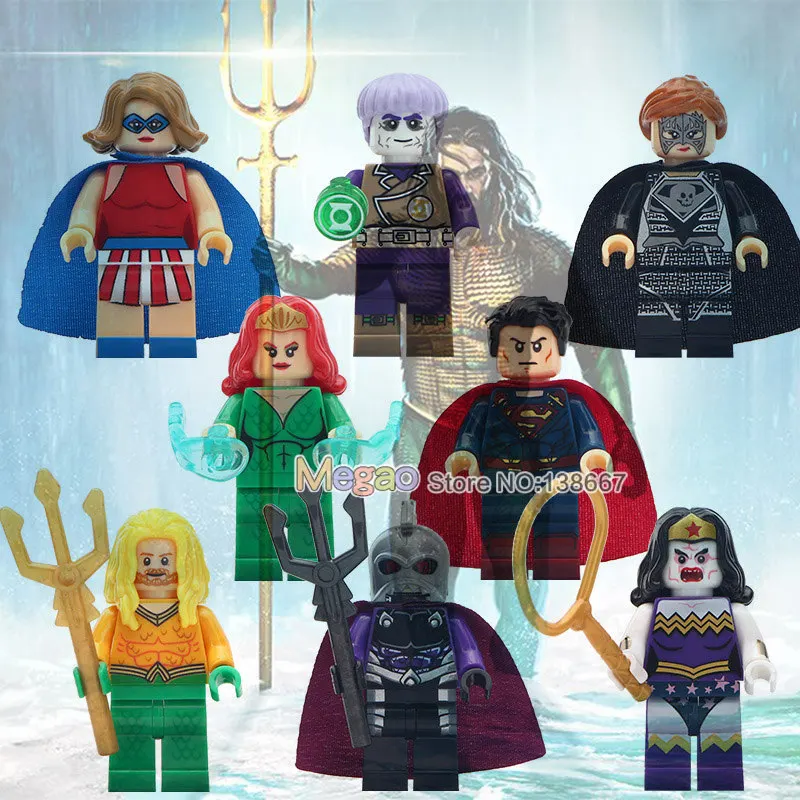 

Single Sale DC Super Heroes Aquaman Ocean Master Mera Reign Action Building Blocks Dolls Toys For Children Gift