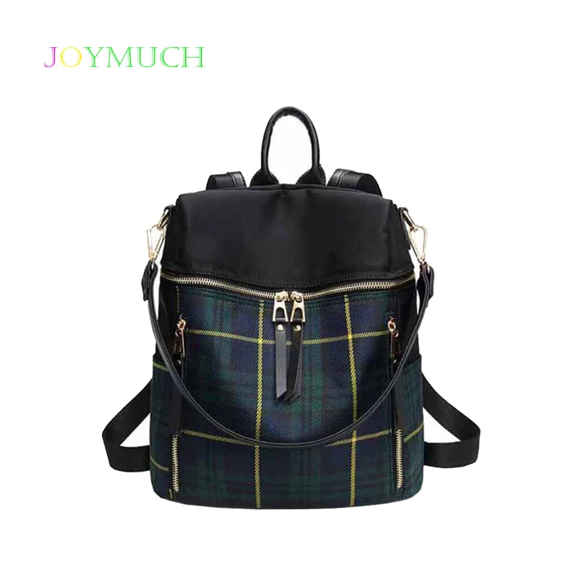 

Canvas Lattice Backpack 2018 New Large Capacity Casual Bags Oxford Canvas Dual Backpack