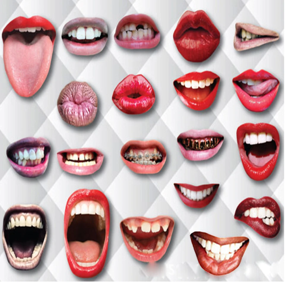  Lip Mouth DIY Photobooth Props (4)