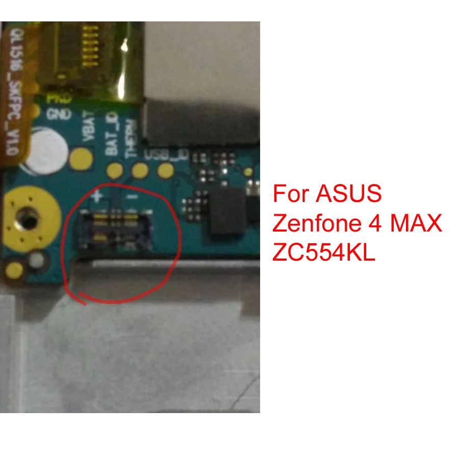 2 шт./лот внутренний fpc-коннектор аккумулятора держатель клип контакт на mortherboard для ASUS Zenfone 4 MAX ZC554KL