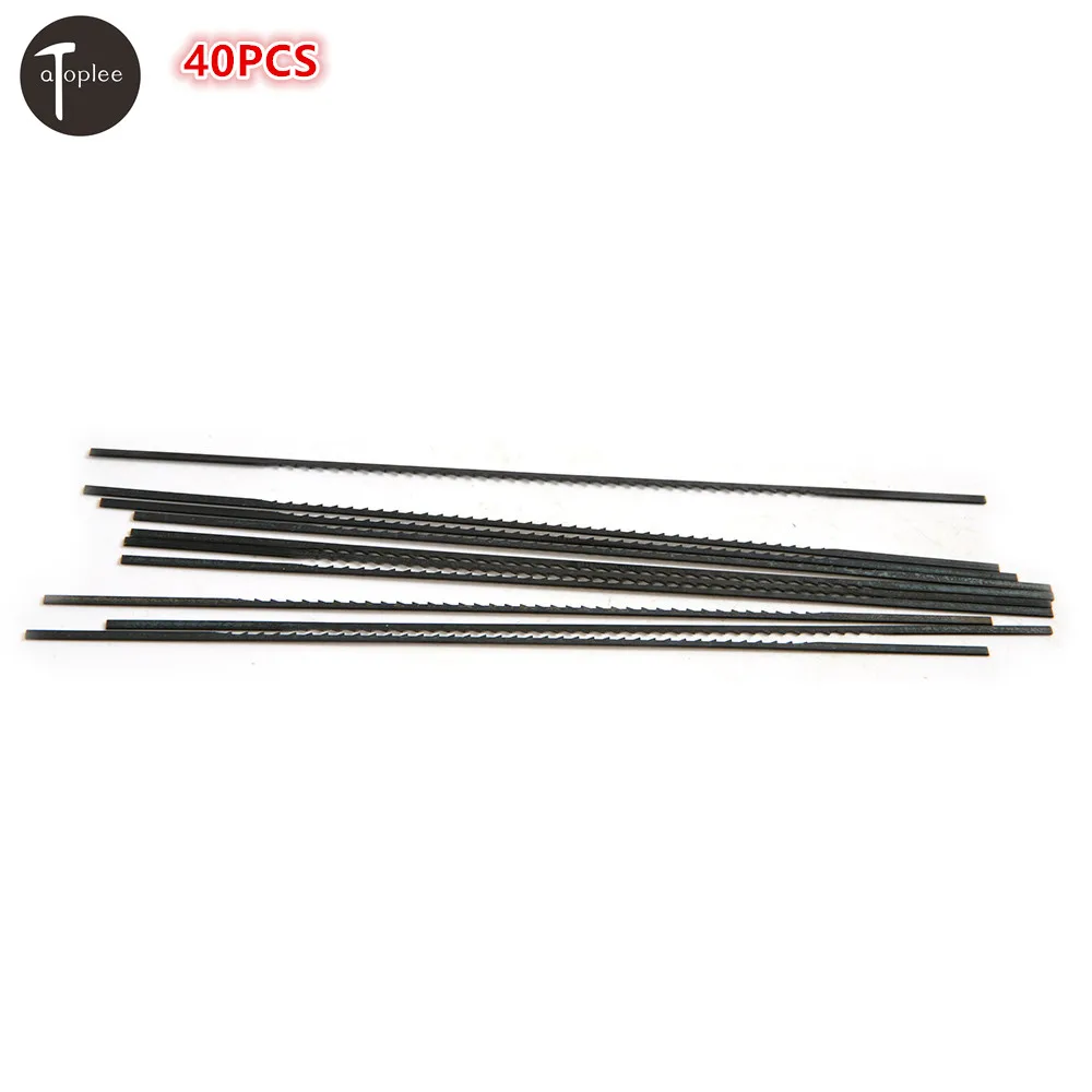 Koop 40 STKS 1 #0.6mm, 2 #0.63mm, 10 #1.26mm, 12 #1.45mm Tand Scroll Zaagbladen Houtbewerking Metal Stone Saw Power Tools Accessoires