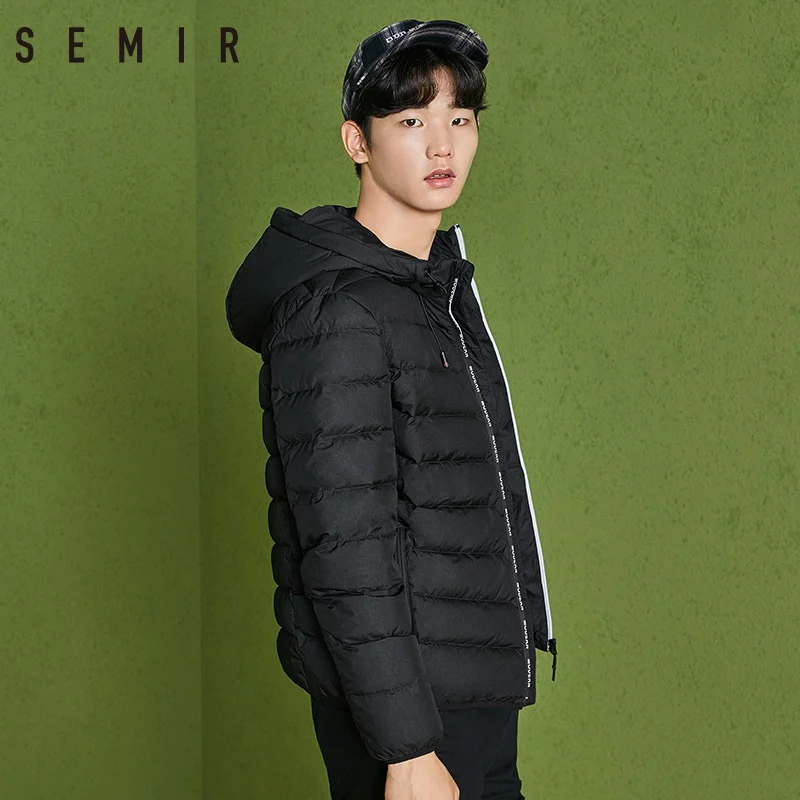 Мужская куртка пуховик SEMIR короткая приталенная в Корейском стиле модный теплый