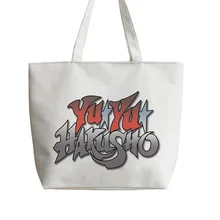 Для YuYu Hakusho Письмо печати японского Аниме Холст Tote сумки сумка для покупок с персонажем из мультфильма шоппер продуктовый мешок GA618
