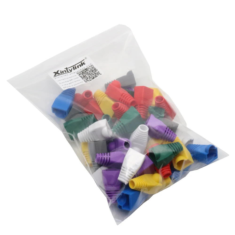 Xintylink rj45 крышка крышки коннектора cat5 cat5e cat6 сетевые сапоги lan ethernet кабель rg rj 45