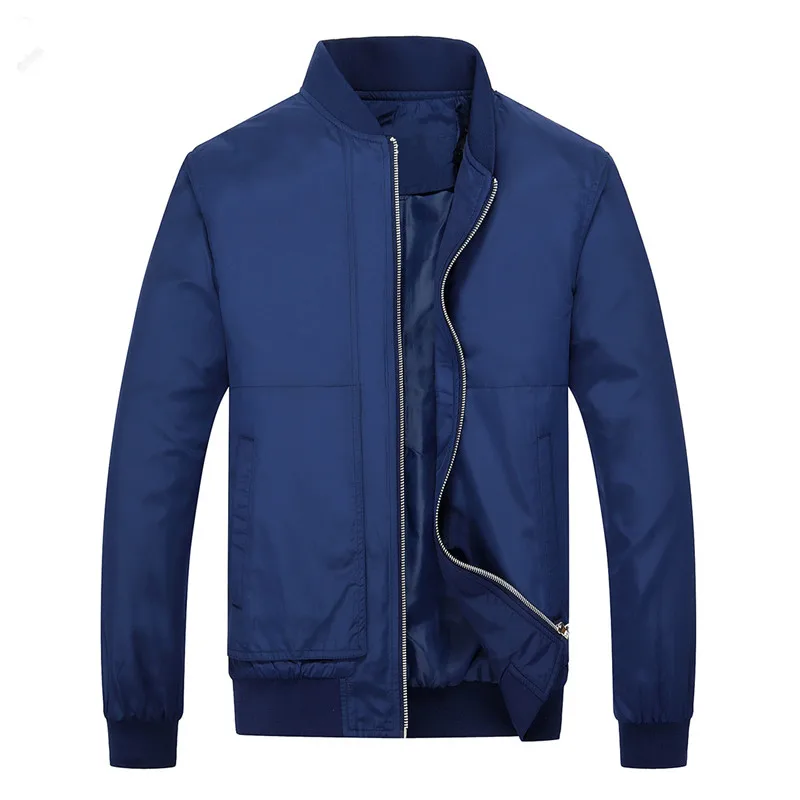 Fashion men jacket Spring autumn thin Baseball jacket mens Solid color