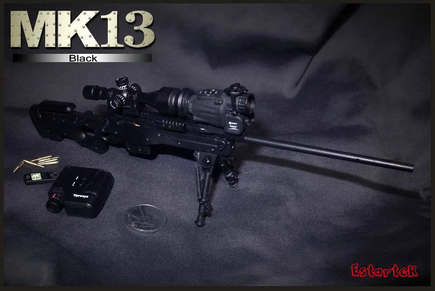 

Estartek ZY8034B 1/6 Plastic US Navy Special Forces Mk13 Sniper Rifle Model for 12"collectible Action Figure DIY