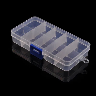 1 шт. съемная прозрачная пластиковая коробка для украшений, портативная маленькая коробка для таблеток, многоклассная сортировочная коробка, коробка для хранения - Цвет: 10 grid