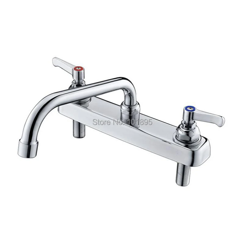 

Luxury Deck Mounted Brass Material Double Handle Kitchen Mixer