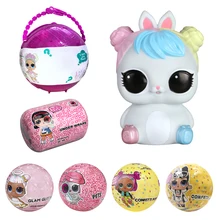 

Best Quality lol Dolls Color Change Egg Confetti Pop Series Dress Doll Magic Ball Action Figure Kids Toys For Children Christmas