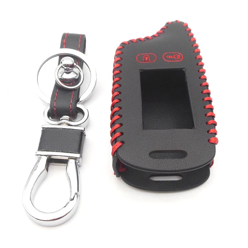 

TW9010 TW9030 Leather Case Key Cover For Tomahawk TW 9010 9030 TwoWay Alarm LCD Remote Keychain Hand-Made Style