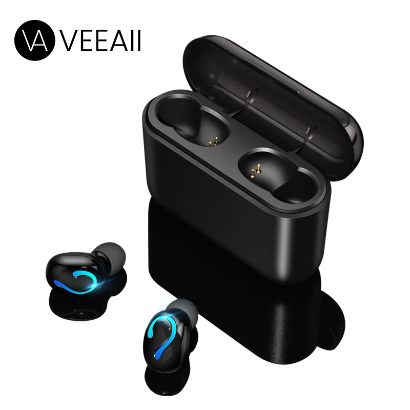 

VEEAII TWS 5.0 Bluetooth Earphone Wireless Waterproof Sport Music Stereo Earbuds Headset Earphone Charging Box for iPhone Huawei