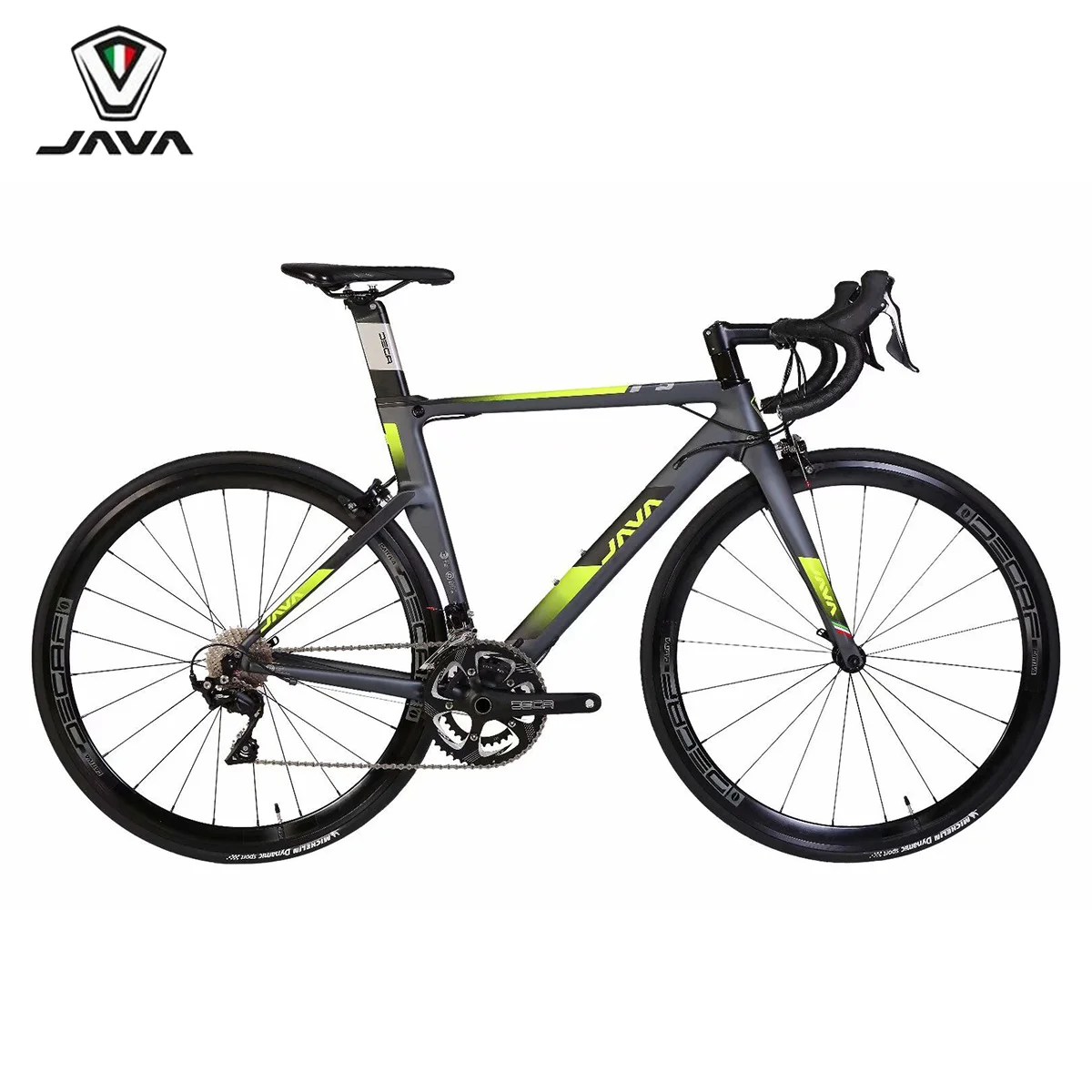 Top JAVA FUOCO Road Bike 700C Aero 22 Speed with 105 Derailleur Shifter Tek tro Brake CX Disc Brake Carbon Fork Racing Bicycle 10