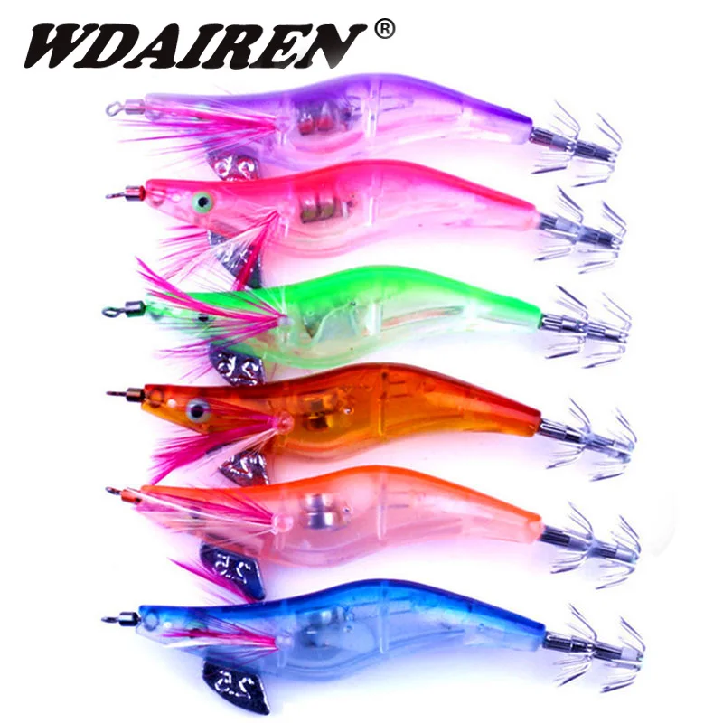 4 шт./лот светодиодная электронная светящаяся приманка для кальмара ночной