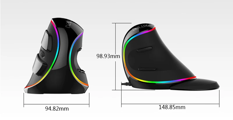 2 шт./компл. M618 плюс Проводная игровая мышь USB+ подставка Вертикальная Перезаряжаемые Эргономика 6 кнопок оптическая RGB беспроводная мышь для ПК, ноутбука