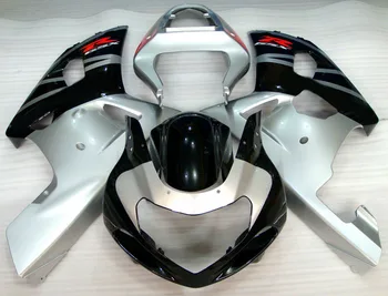 

Fairing for SUZUKI GSXR600 GSXR750 K1 01 02 03 GSXR600 750 01-03 GSX-R600 750 Silver Black 2001-2003 body kit